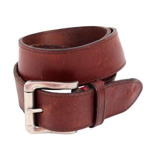 Lucky Brand TAN BROWN GENUINE LEATHER 1.5"Wd CASUAL DRESS MEN'S BELT Sz 32 (A99